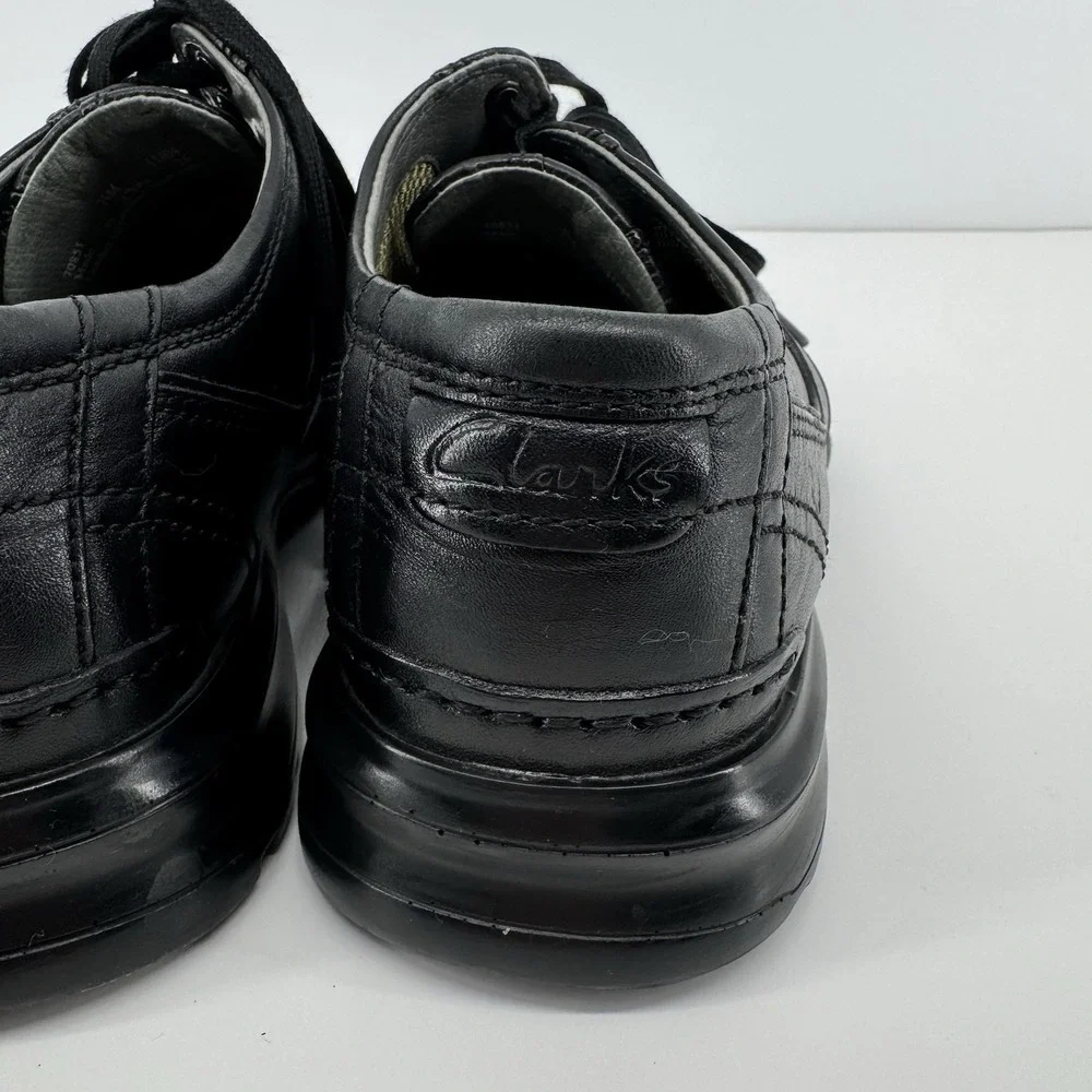 Clarks Leather Oxford Shoes Mens 7.5 Comfort Casual Oxford Lace Up Minimalist